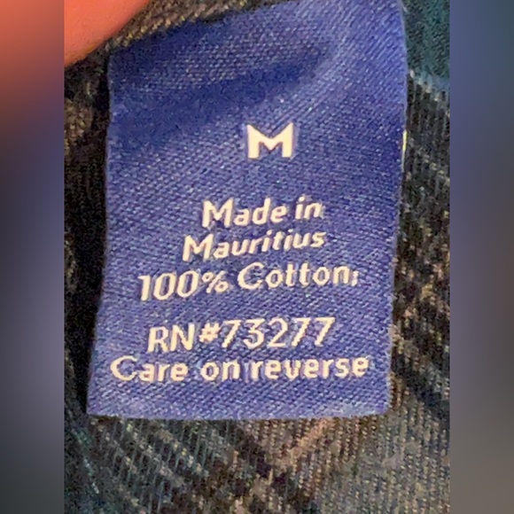 Apt. 9 Flannel Blue Black and White design medium - Picture 4 of 5